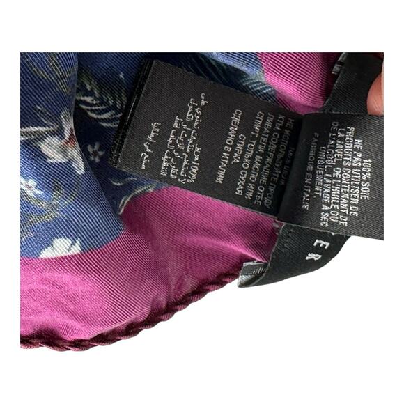 ted baker floral silk pocket square handkerchief - Picture 6 of 11